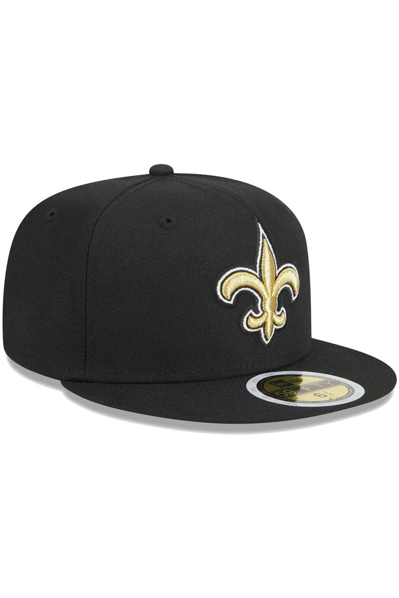 Youth New Era Black New Orleans Saints  Main 59FIFTY Fitted Hat, Alternate, color, Black