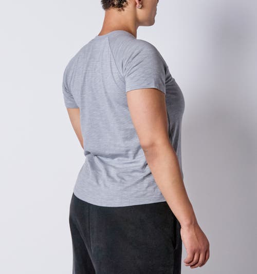 Tomboyx Jersey Slub Raglan Crewneck T-shirt In Gray