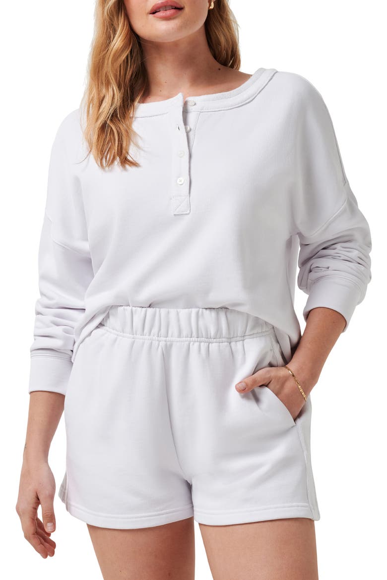 Octavia Long Sleeve Cotton Henley, Main, color, WHITE