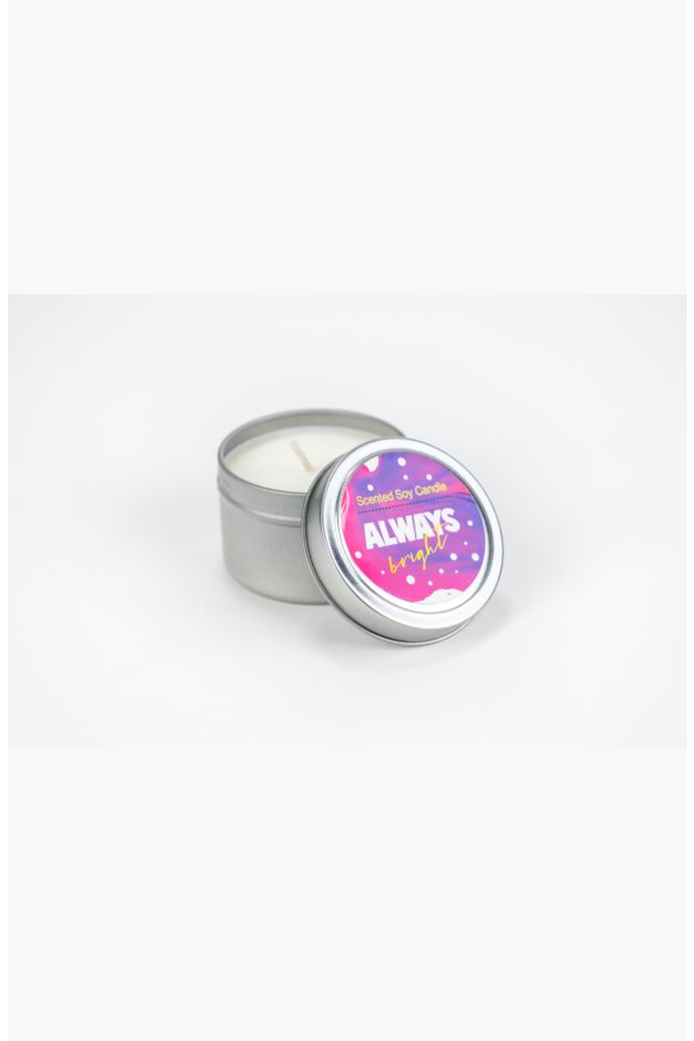 Trio of Tin Soy Candle Scented with Bergamot and Lavender Essential Oils, Alternate, color, None
