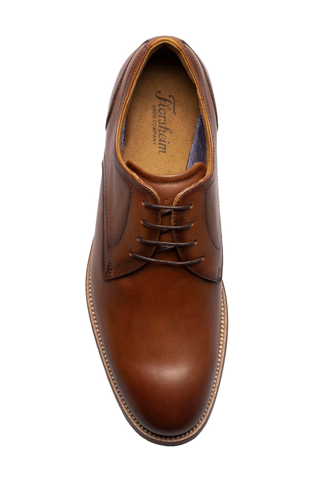 Rucci Plain Toe Derby, Alternate, color, COGNAC