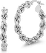 SPHERA MILANO Rope Chain Hoop Earrings
