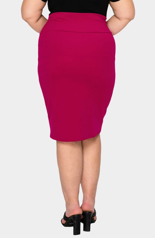 L I V D Molly Pencil Skirt In Magenta