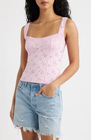 Free People Full Bloom Eyelet Knit Camisole