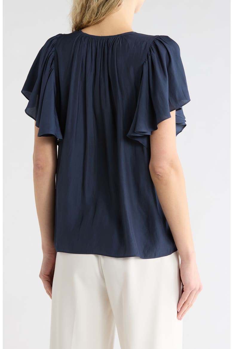 Bronta V-Neck Top, Alternate, color, NAVY