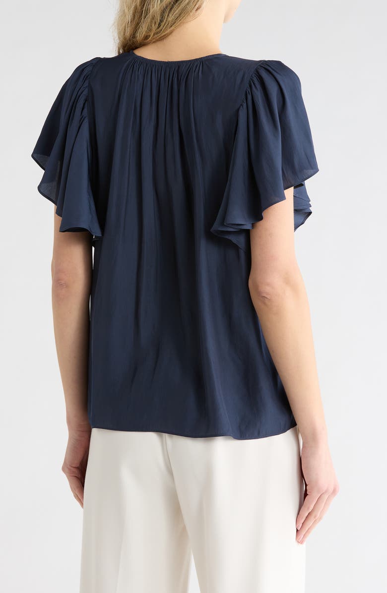 Ramy Brook Bronta V-Neck Top, Alternate, color, Navy