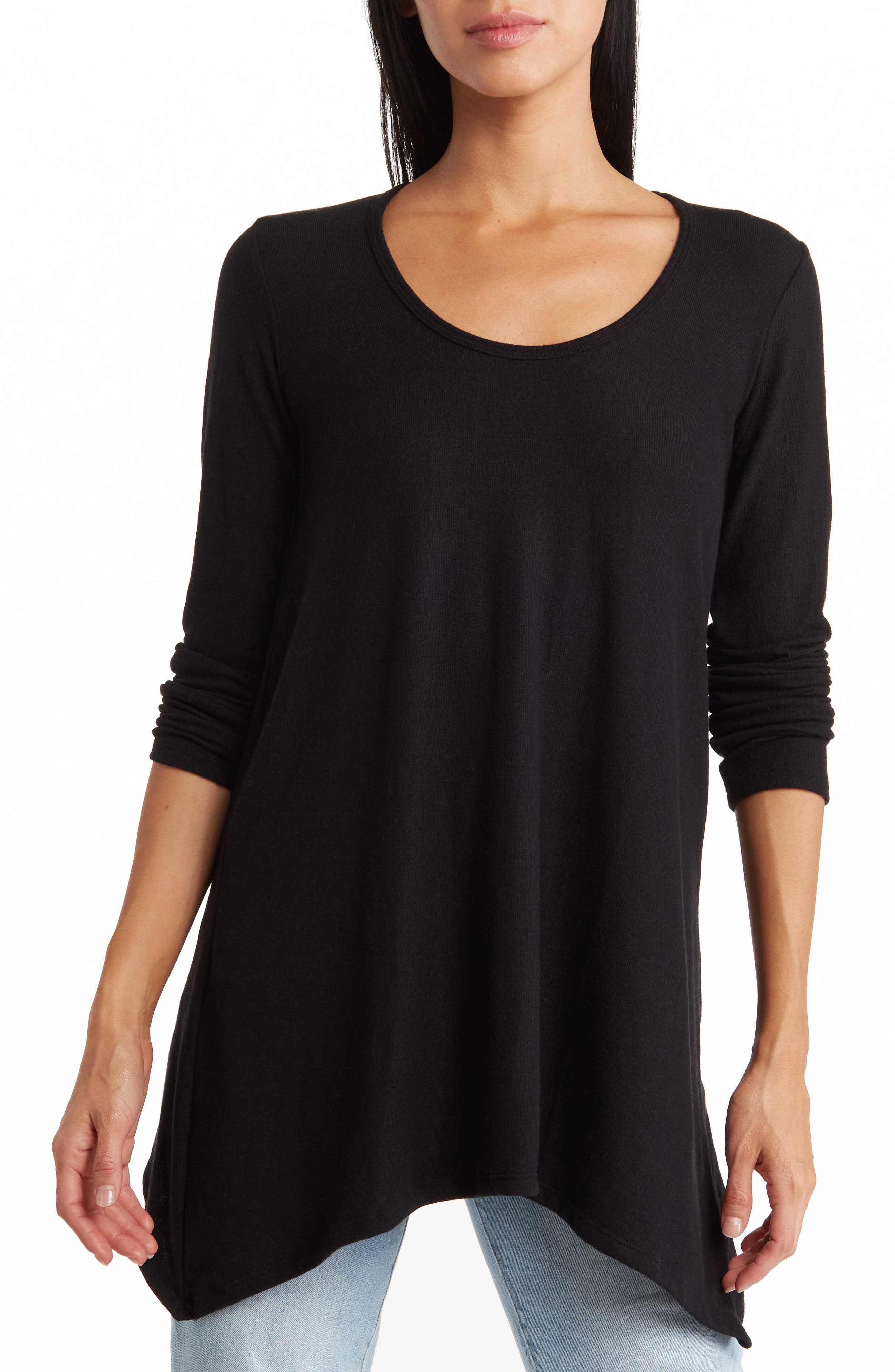 GO COUTURE Assymetrical Leopard Heart Swing Sweater