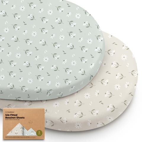 2-Pack Isla Fitted Bassinet Sheets