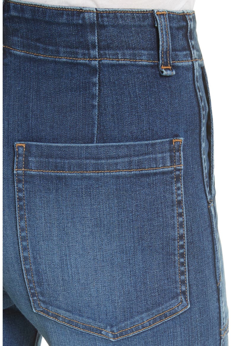 Lou Released Hem Gaucho Jeans, Alternate, color, RIVER