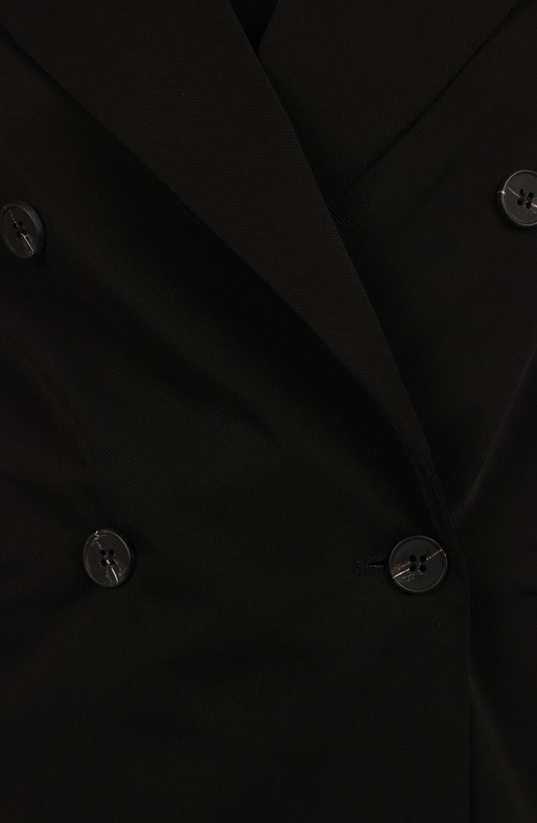 Petal & Pup Juliette Check Double Breasted Blazer, Alternate, color, Black