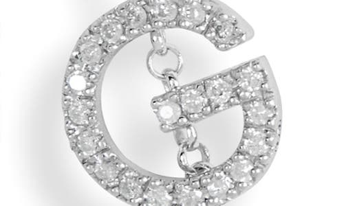 Meshmerise Bezel Diamond Initial Chain Necklace In Silver
