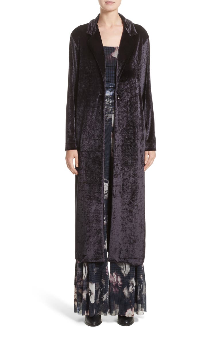 Velvet Duster, Main, color, BLACK