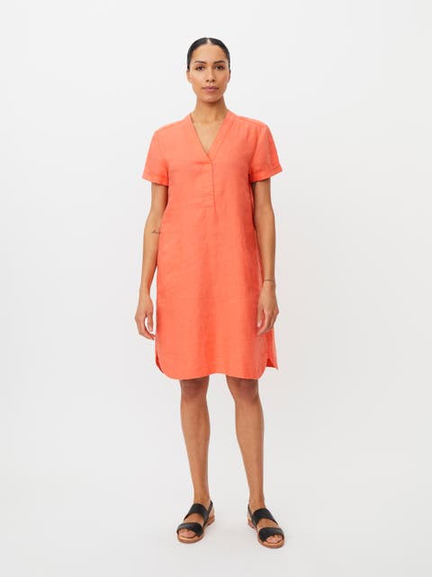 Manareela Linen V-Neck Tunic Dress