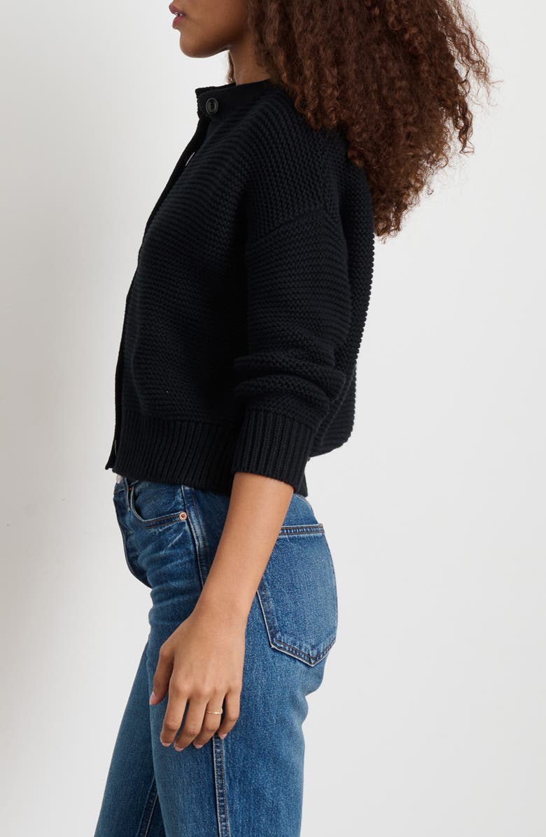 Alex Mill Chunky Cotton Cardigan, Alternate, color, Black