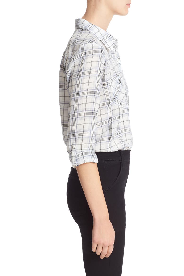 Sequoia Plaid Shirt, Alternate, color, PORCELAIN