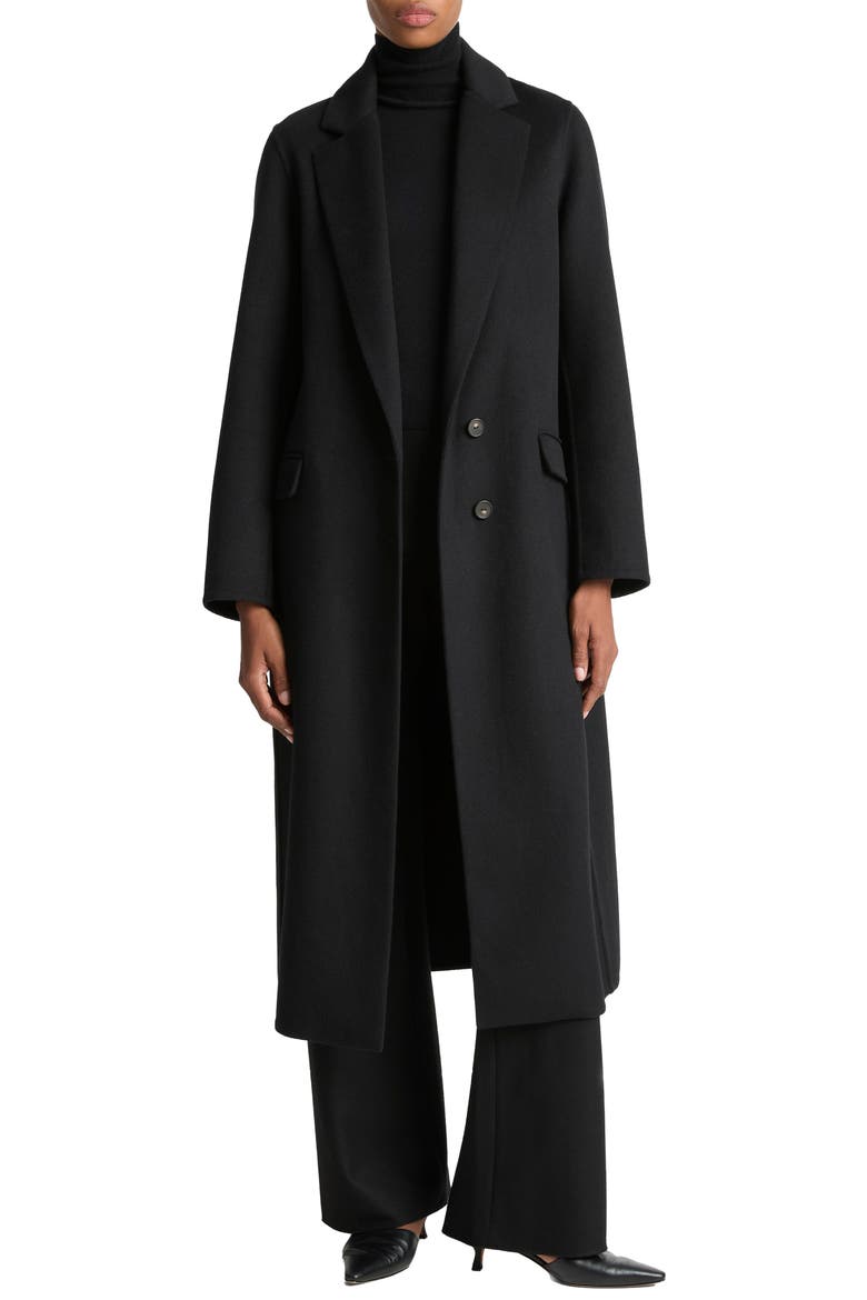 Classic Wool Blend Coat, Main, color, BLACK