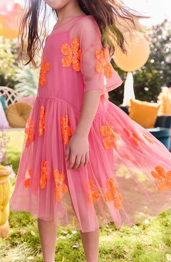 Kids' Flower Sequin Dress