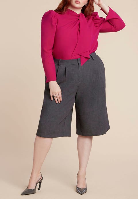 Drape Front Blouse (Plus)