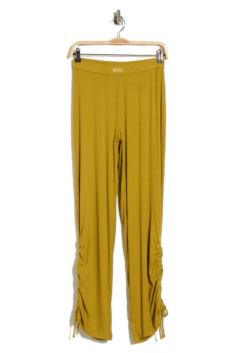 Vyanna Rib Lounge Pants, Alternate, color, BRIGHT OLIVE
