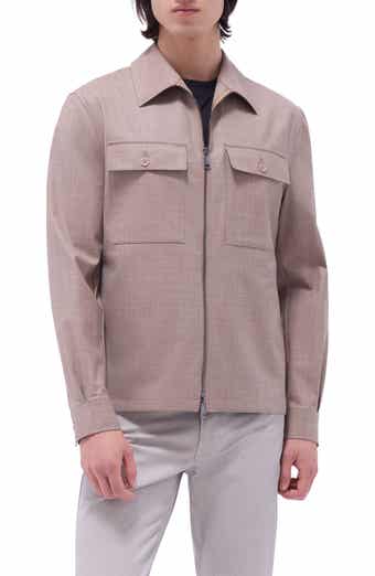 Bugatchi Stretch Wool Zip Shirt Jacket