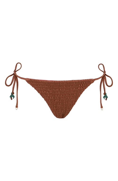 Maaji Golden San Sunflash Reversible Bikini Bottoms In Brown