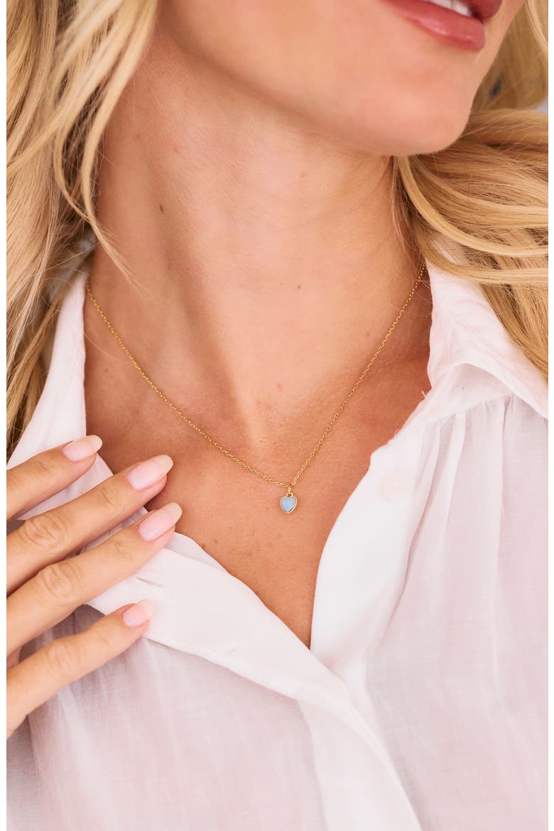 Victoria Heart Opal Pendant Necklace, Alternate, color, GOLD