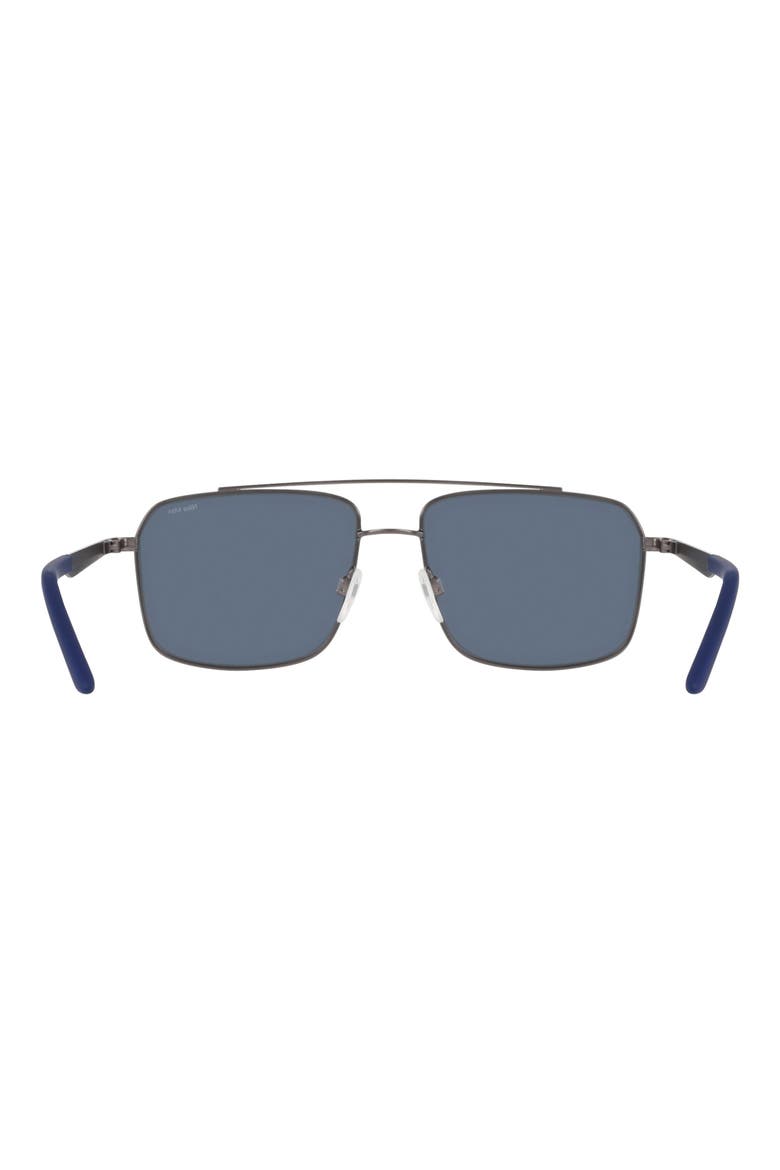 Traveler Strike 58mm Rectangular Sunglasses, Alternate, color, SATIN GUNMETAL / GREY