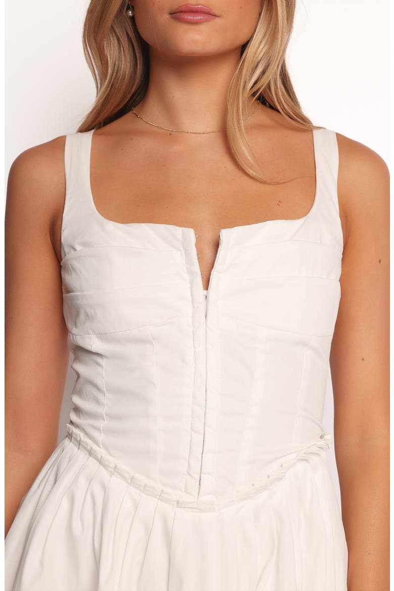 Gale Sleeveless Fit & Flare Minidress, Alternate, color, WHITE