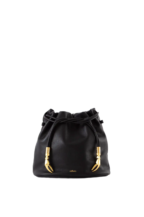 Leather Pouch Bag with Crab Claw