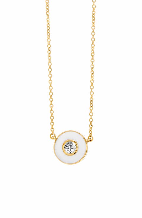 Enamel Disc Necklace