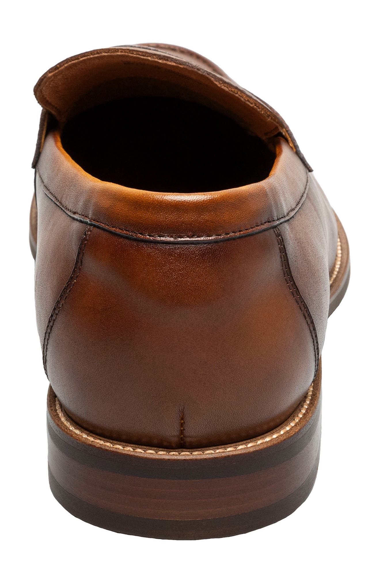 Ruvo Moc Toe Penny Loafer, Alternate, color, COGNAC