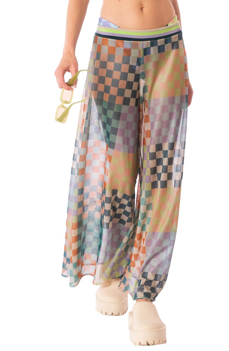 Maaji Chess Jessica Wide Leg Cover-Up Pants, Main, color, 