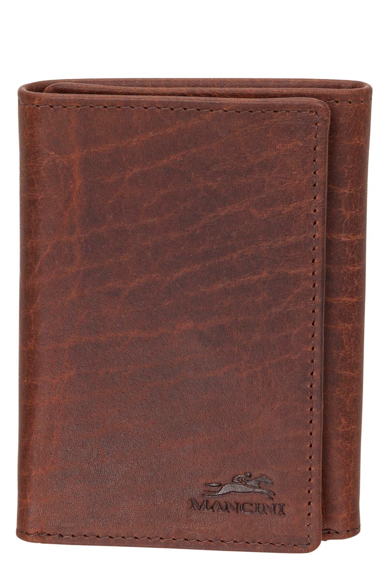 RFID Trifold Wallet, Main, color, BROWN