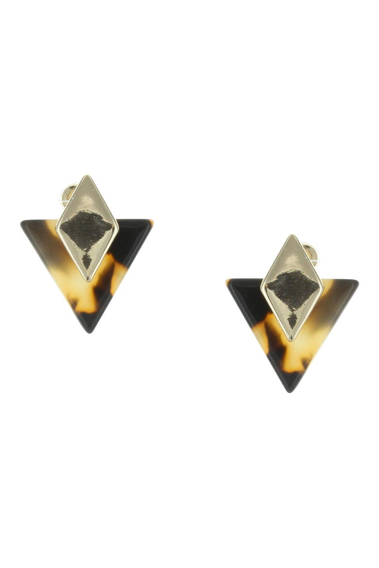 Rianne Stud Earrings, Main, color, GOLD / TORTOISE