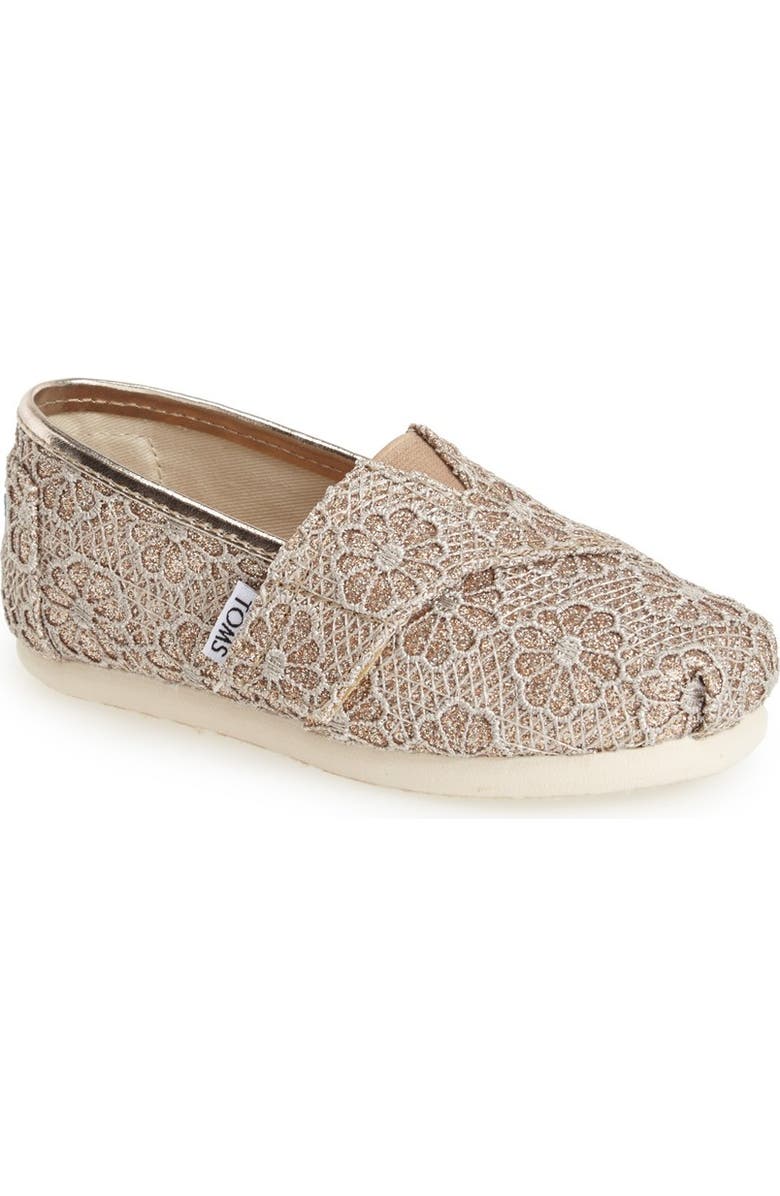 TOMS 'Classic Tiny - Crochet' Slip-On, Main, color,