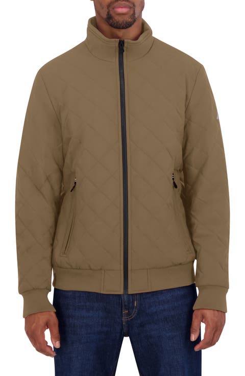 Diamond Quilted Bomber Jacket