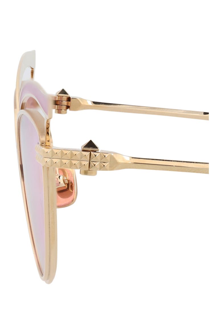 55mm Cat Eye Sunglasses, Alternate, color, GOLD GOLD PINK