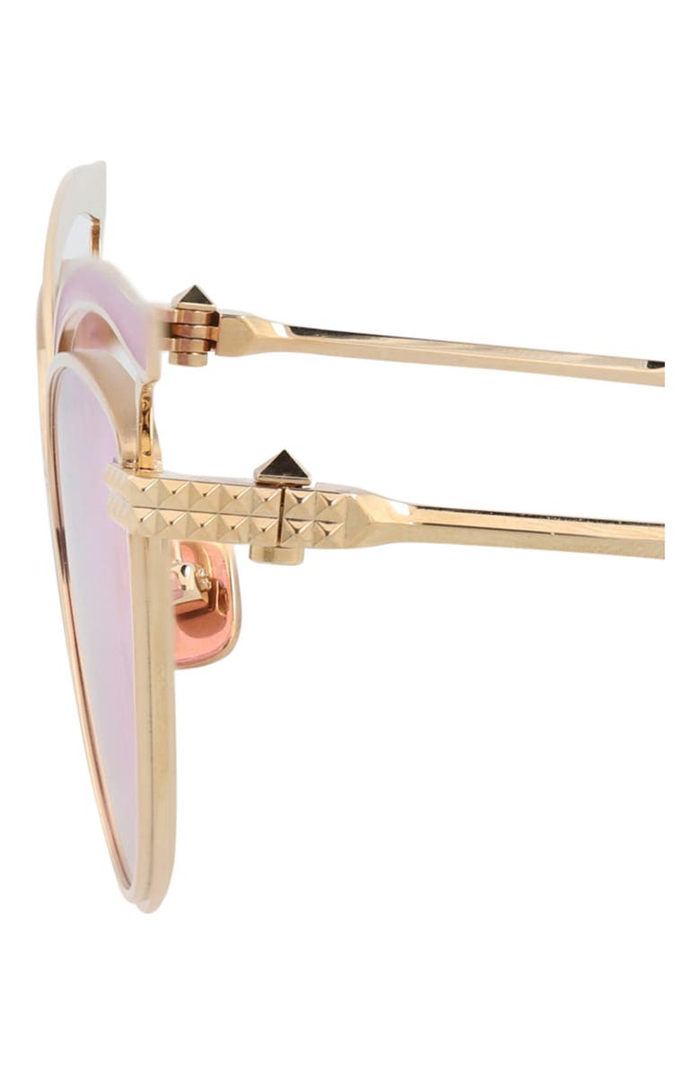 Valentino 55mm Cat Eye Sunglasses, Alternate, color, Gold Gold Pink