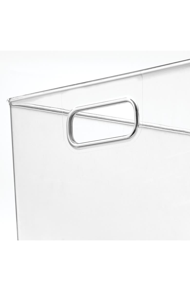 mDesign Storage Bins with Handles - Organize Kitchen, Bathroom, or Home Office - Set of 8 - Clear, Alternate, color, 