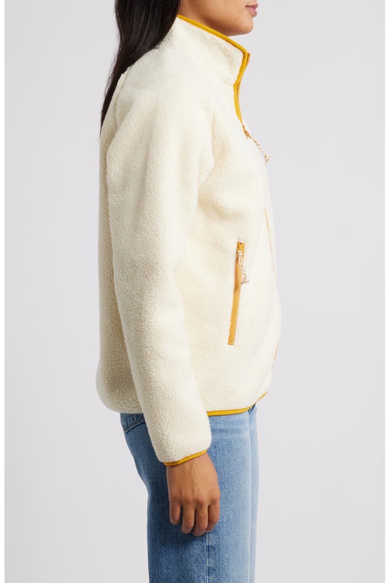 Vardag Pile Fleece Zip Jacket, Alternate, color, CHALK WHITE