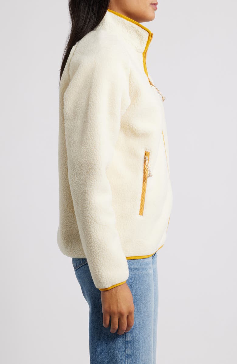 Fjällräven Vardag Pile Fleece Zip Jacket, Alternate, color, Chalk White