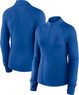 FANATICS Women's Fanatics Royal Los Angeles Dodgers Elements Raglan Tri-Blend Quarter-Zip Top