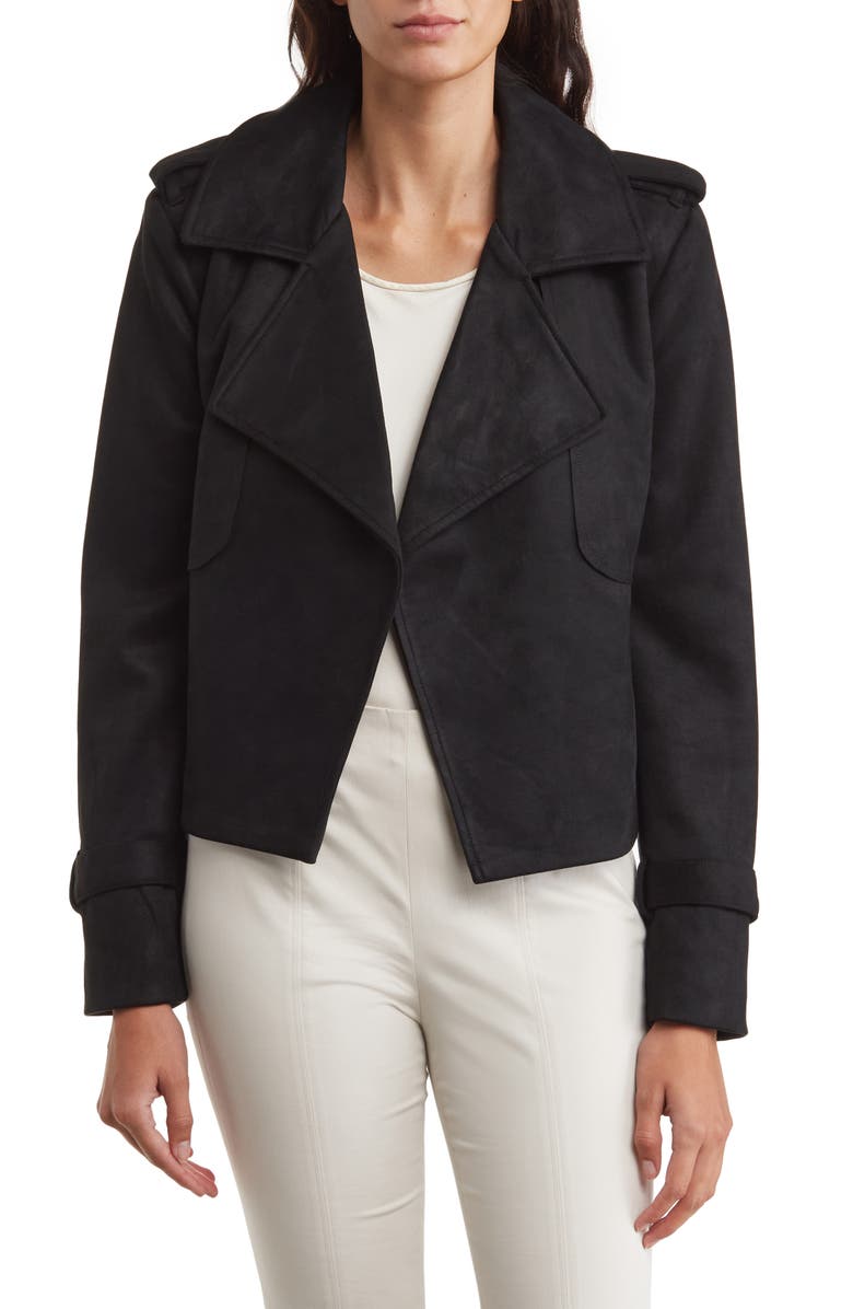 Bagatelle Faux Suede Crop Jacket, Main, color, 