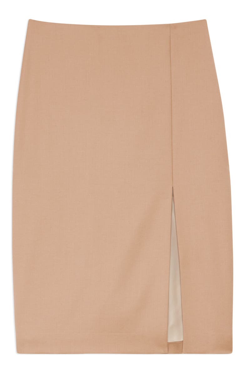 Theory Side Slit Wool Pencil Skirt, Alternate, color,