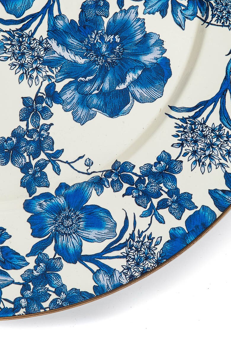 MACKENZIE CHILDS Sterling English Garden Enameled Steel Platter, Alternate, color, Blue/ White