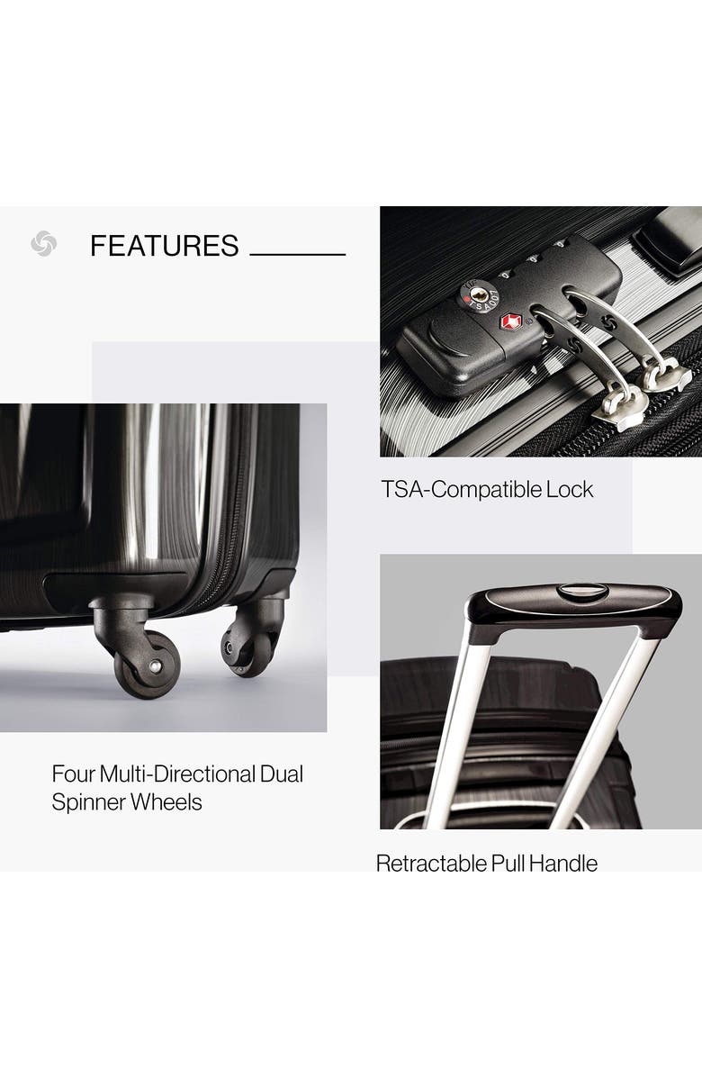 Samsonite Winfield 2 (20/24) 2-Piece Set Hardside Luggage with Spinner Wheels, Alternate, color, Charcoal