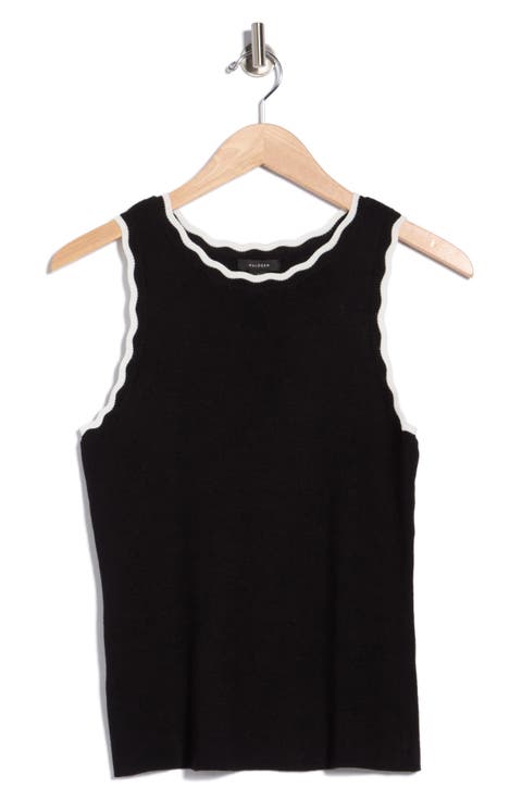 Scallop Tip Sweater Tank