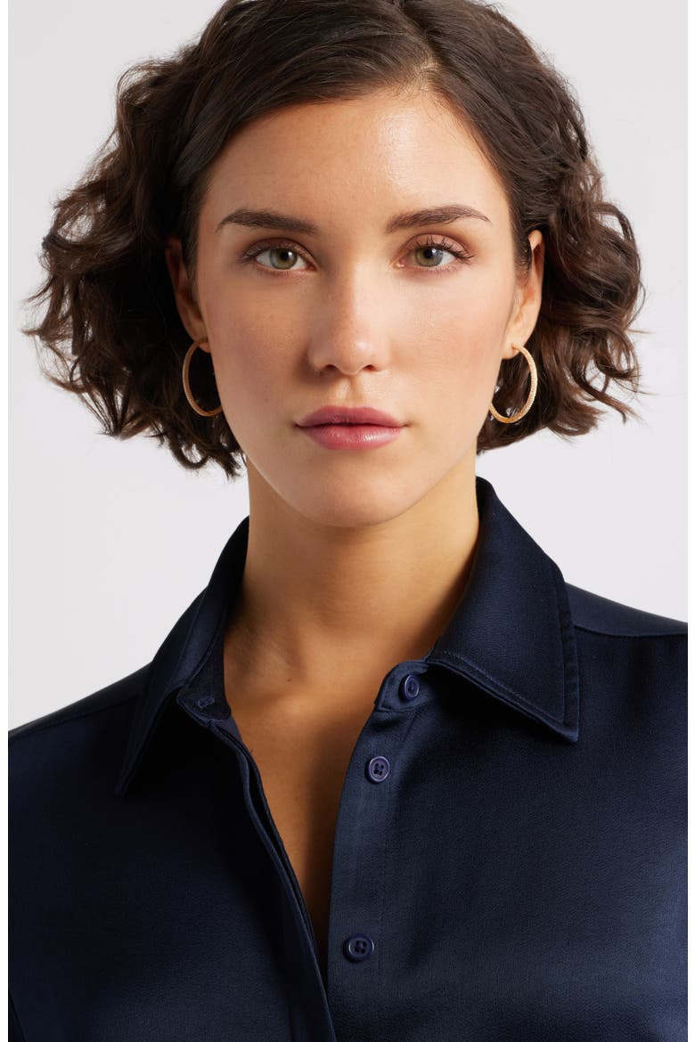 Crystal Pavé Inside Outside Hoop Earrings, Alternate, color, CLEAR- GOLD