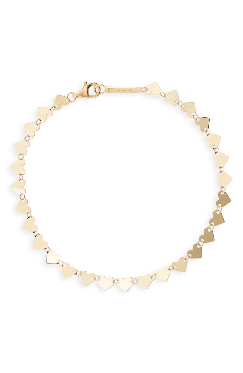 LANA 14K Gold Laser Heart Chain Bracelet, Main, color,