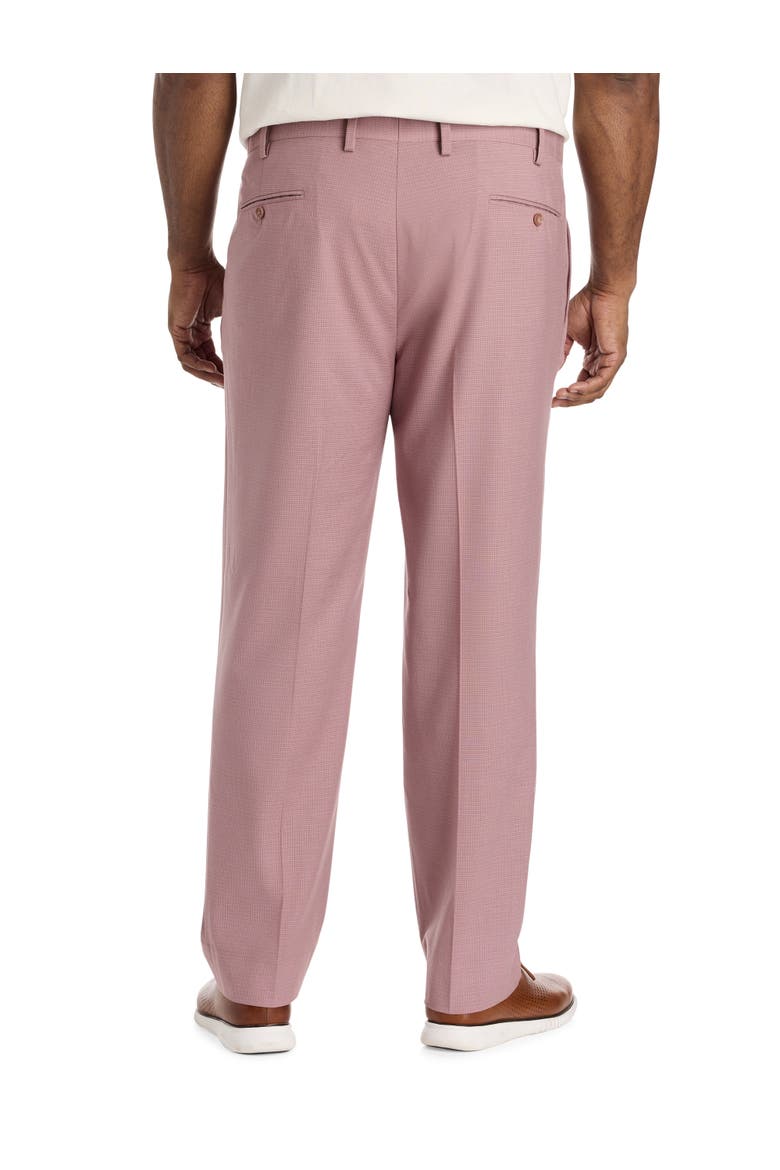 Big & Tall  Waist-Relaxer Pleated Dress Pants, Alternate, color, POMEGRANATE